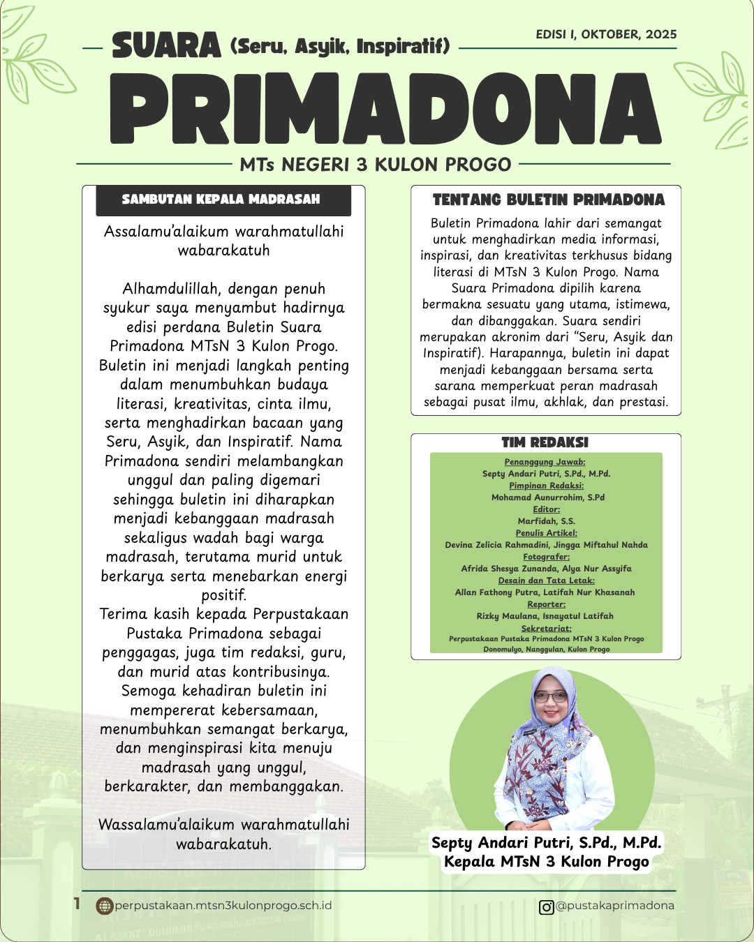 Suara Primadona Edisi I (Oktober 2025)